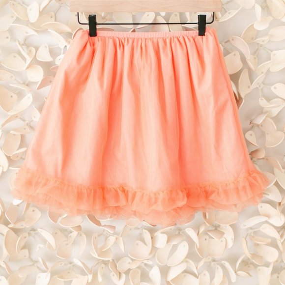 J Crew Crewcuts Peach Apricot Tulle Skirt Girls XL - Picture 2 of 6